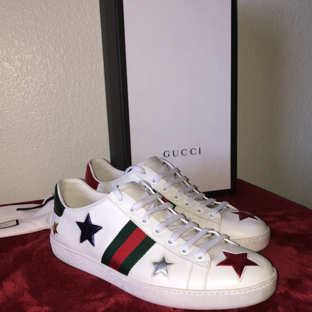 Gucci ace star sneakers size 11
